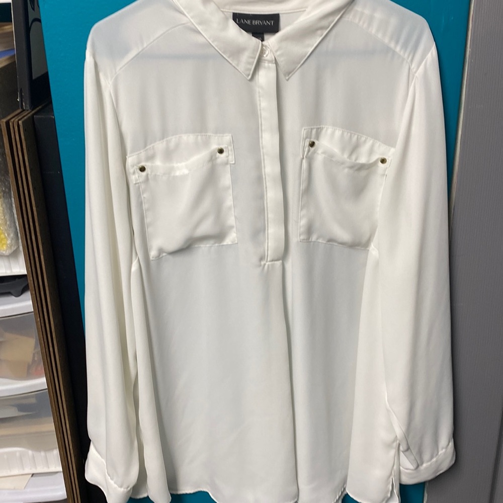 Lane Bryant White Blouse